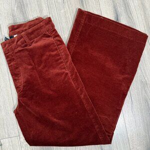 KUT from the Kloth Meg Wide Leg Pant Trousers Brick Velour Womens Size 2